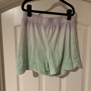 Purple to Green ombré Shorts